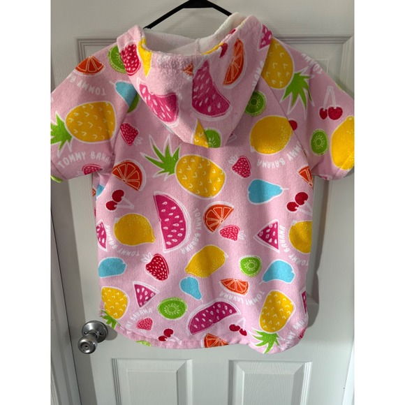 Tommy Bahama Kids Fruit Print Terry Cloth Hooded Beach Cover Up Zip L/XL 7-12 - Picture 3 of 5
